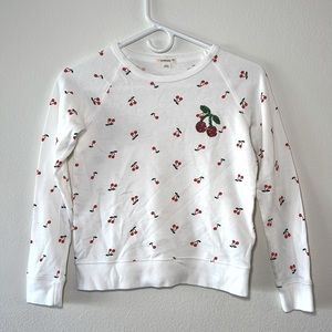J Crew Crewcuts Cherry sweatshirt